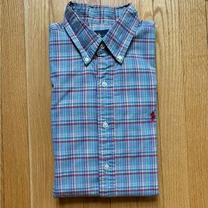 Polo Ralph Lauren Men’s Long Sleeve Dress Shirt Regular Medium Blue Green Red